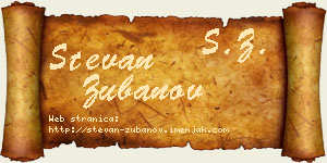 Stevan Zubanov vizit kartica